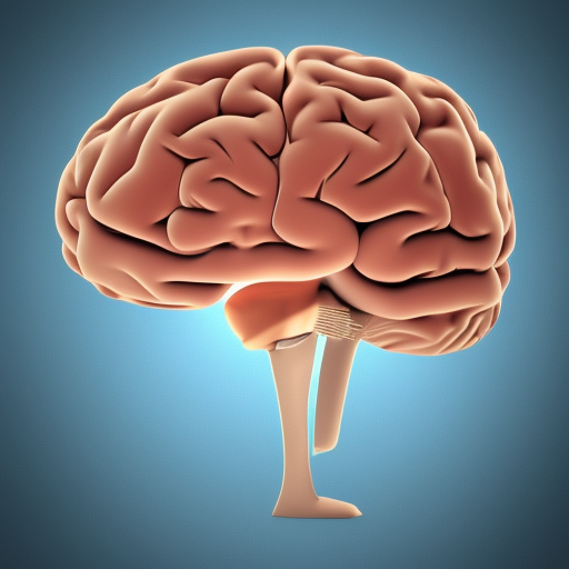 Picture of brain with a blue background