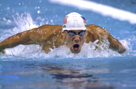 Michael Phelps swimming butterfly