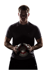 soccer player holding a soccer ball